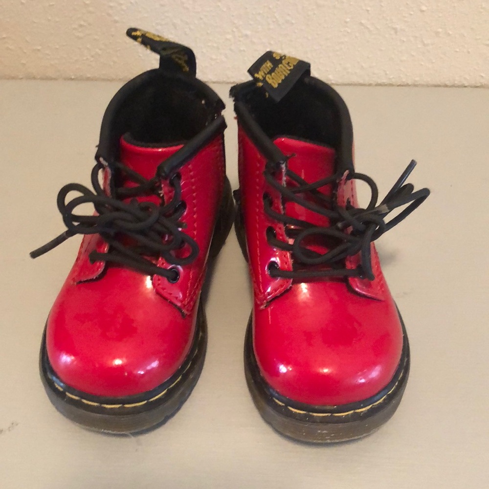 Adorable red toddler Dr Martens.